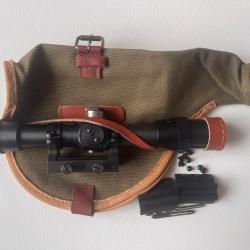 Ensemble lunette visée PE pour Mosin Nagant avec support acier avec base ronde et hexagonale