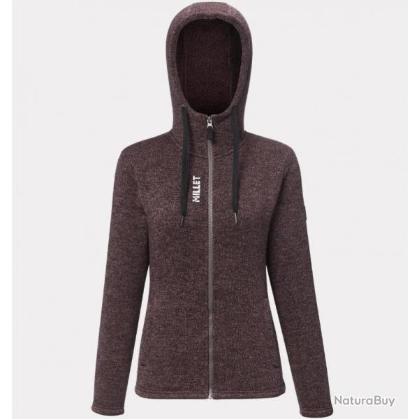 Veste Polaire de Randonne Millet CHAMONIX KNITWARM HOODIE W Bordeaux