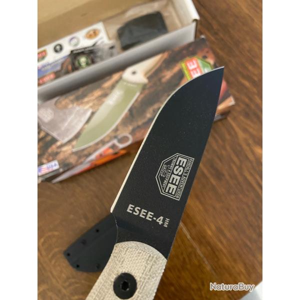 ESEE Model 4 HM couteau bushcraft etui en kydex NEUF