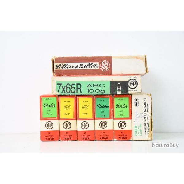 Lot de 84 Balles calibre 7x65R