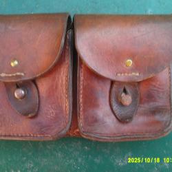 Cartouchière   Française pour mas 36 - en  cuir -