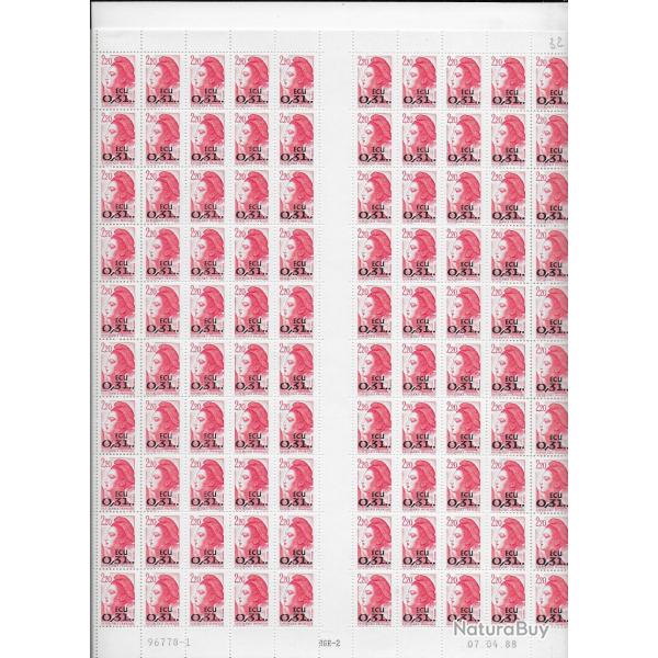 planche entire de timbres neufs Franais 10
