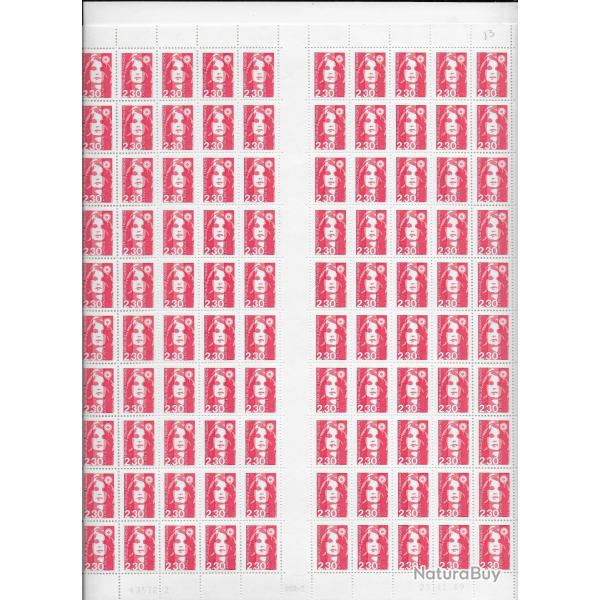 planche entire de timbres neufs Franais 22