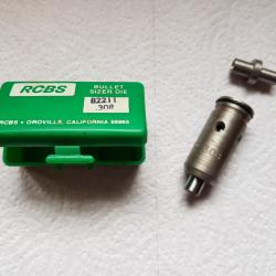 Set RCBS outil recalibreur et son Top Punch en calibre .308--compatible Presse LYMAN--