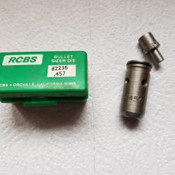 Set RCBS outil recalibreur et son top punch au calibre .457 --compatible Presse LYMAN--