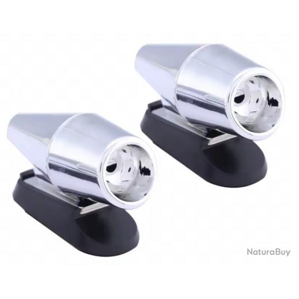 Rpulsif Ultrason Voiture 2PCS Sifflet Anti-Cerf Anti-Gibier Renard Argent