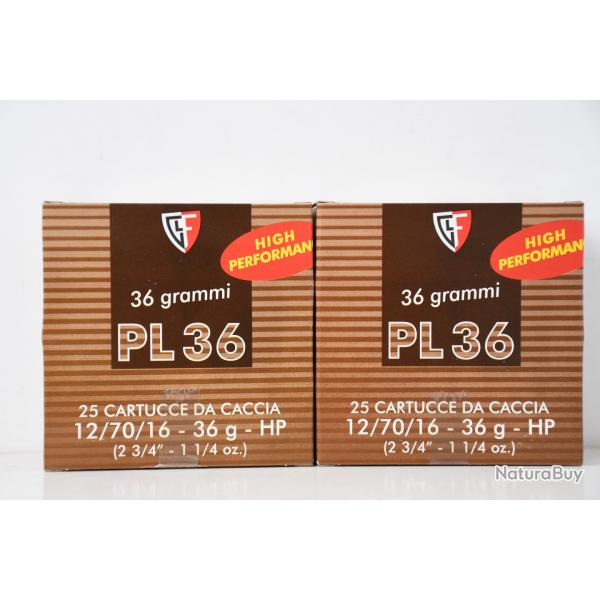 250 Cartouches Fiocchi PL36 cal. 12