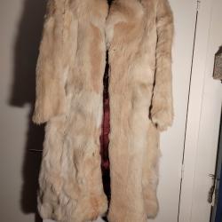 Manteau fourrure beige femme vintage