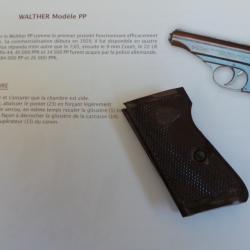 PLAQUETTES DE CROSSE POUR WALTHER MANURHIN MODELE PP