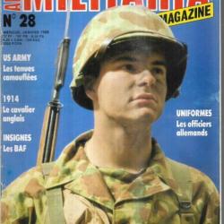 Militaria magazine 28, épuisé éditeur, us army tenues camouflées, lee-enfield, officiers germ 35-45,