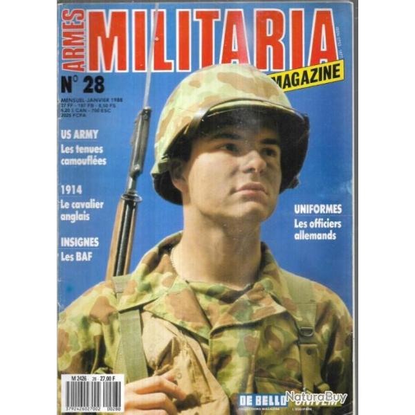 Militaria magazine 28, puis diteur, us army tenues camoufles, lee-enfield, officiers germ 35-45,