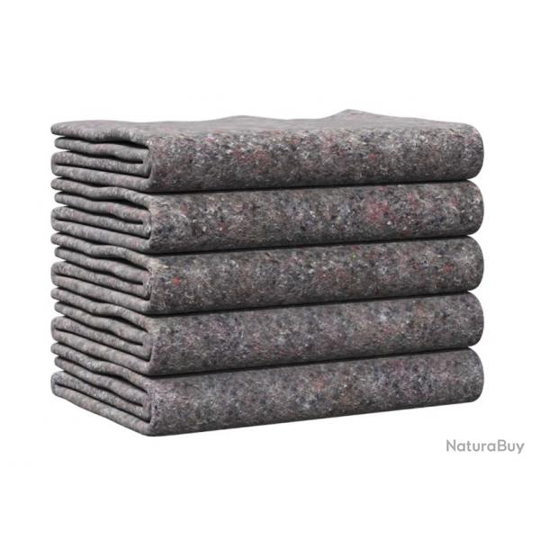 Couvertures dmnagement 5 pcs gris 150x200 cm tissu doux polyvalent protection intrieur