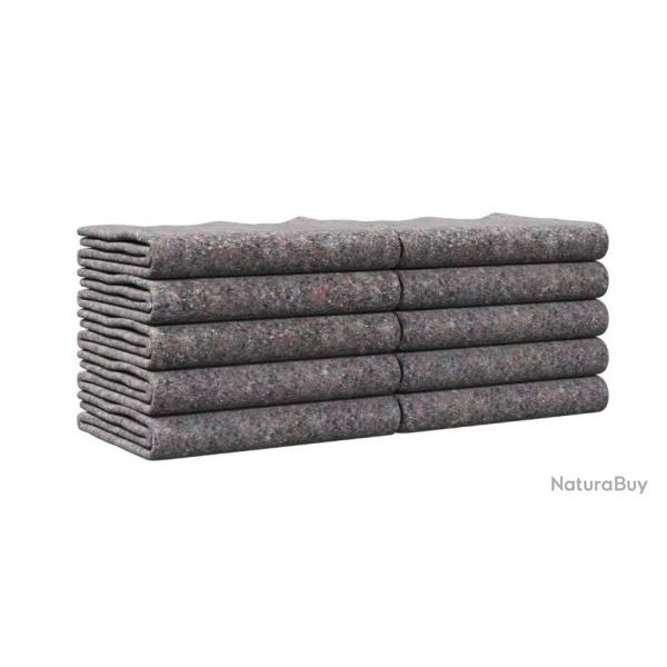 Couvertures dmnagement 10 pcs gris 150x200 cm tissu doux polyvalent protection intrieur