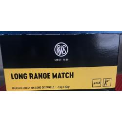 Munitions 22lr RWS Long Range Match par 500