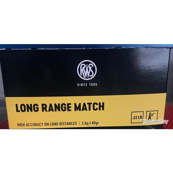 Munitions 22lr RWS Long Range Match par 500