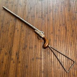 BEAU PISTOLET PLIANT - CARABINE CROSSE SQUELETTE AMOVIBLE ARME BRACONNIER  À BROCHE DE ST ETIENNE