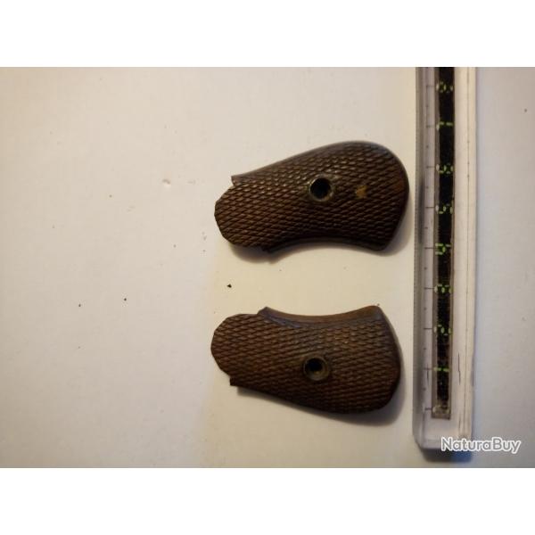 paire de vielles plaquettes de crosse bois petit revolver