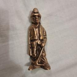 Figurine mineur de fond en laiton