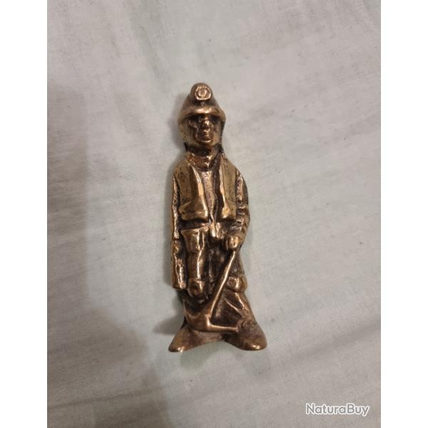Figurine mineur de fond en laiton