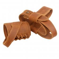 Harnais de Crosse sans Perçage & Support de Canon en Cuir Ajout d'Elingue sans Percer Marron