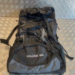 sac a dos 90L toile oxford bretelles reglables multiples poches randonnee aventures plein air noir n