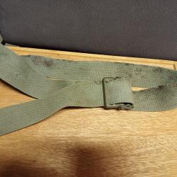 Ancien ceinturon militaire en toile à identifier - type Indochine Algérie