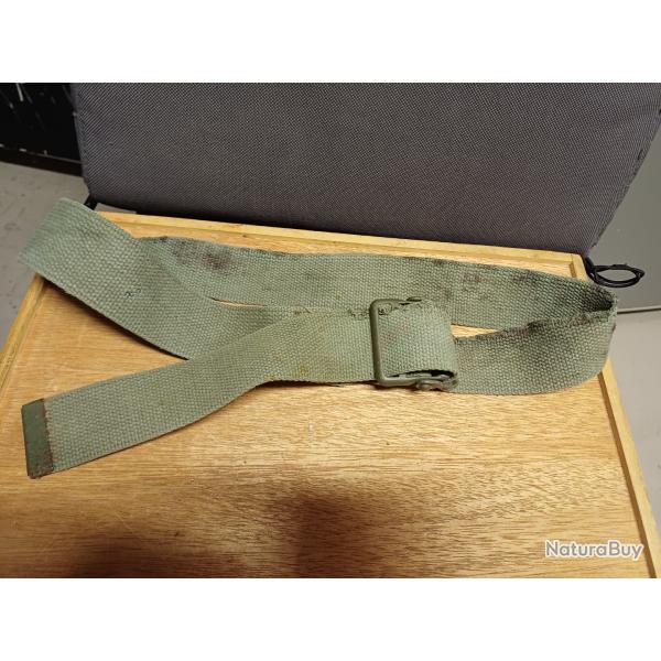 Ancien ceinturon militaire en toile  identifier - type Indochine Algrie