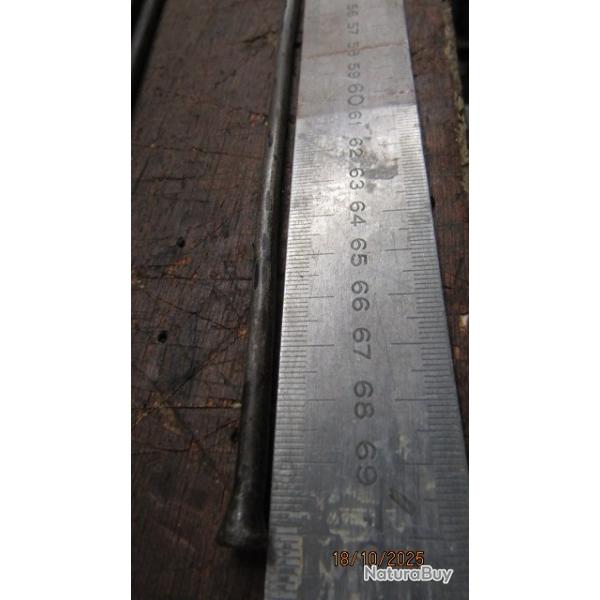 baguette ancienne Gras filete reste jus militaire ou scolaire  chocs vers la tte 70cm filetage ok