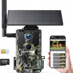 Caméra de Chasse Solaire WT04 4G Surveillance 2.5K Autonomie Illimitée   Vision Nocturne 25m