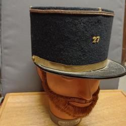 Ancien képi militaire d'adjudant-chef du 27ème Régiment d'Artillerie - années 50