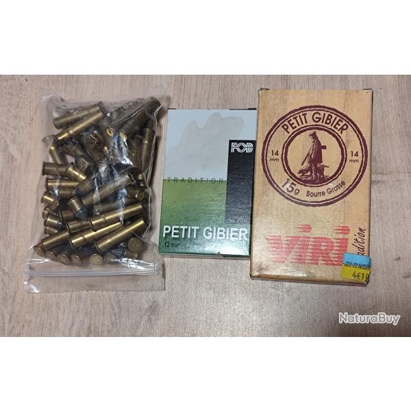 Lot 9 mm flobert et une bote 12 mm et une de 14 mm