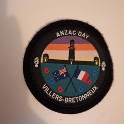 Patch anzac day . Villiers bretonneux.  Bataille de la Somme 1918
