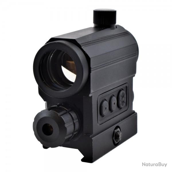 Mini Red Dot + Laser rouge - montage rapide 20 mm, intensit rglable