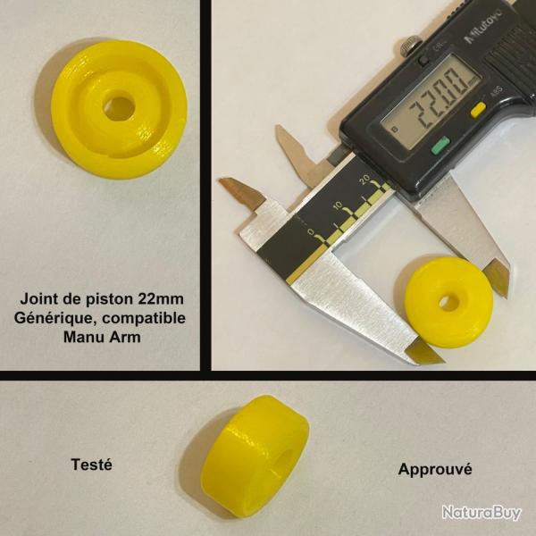 x1 Joint de piston diamtre 22mm carabine et pistolet  plombs 4.5mm Manu Arm