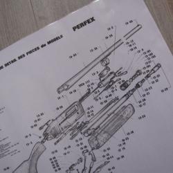 Affiche /Notice/ Eclaté de MANUFRANCE PERFEX