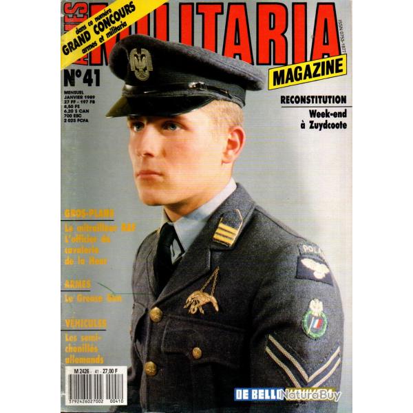Militaria magazine 41 , grease gun, rgiments artillerie ligne maginot, air gunner raf 1942, kouban