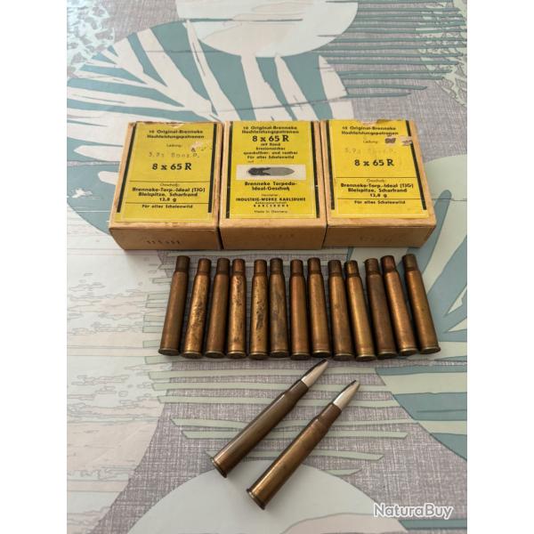 Vends lot de douilles vide 8x65R