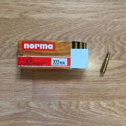 Boite de 20 cartouches Norma cal 222 remington !!! 50 Gr !!!