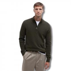 Sweat Holden Half Zip Knitted Jumper Olive Barbour