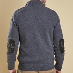 Sweat Holden Half Zip Knitted Jumper Grey Barbour