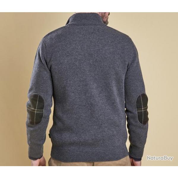 Sweat Holden Half Zip Knitted Jumper Grey Barbour