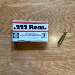 Boite de 20 cartouches RWS cal 222 remington !!! 50 Gr !!!