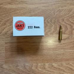 Boite de 50 cartouches Norma cal 222 remington !!! 50 Gr JacktMatch !!!