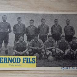carte équipe de Lens football année 50 Pas de Calais