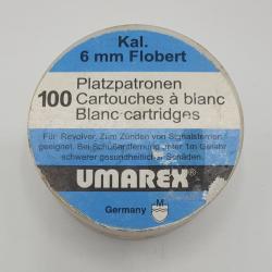 Cartouches à blanc "UMAREX" - cal. 6mm Flobert - boite de 100.