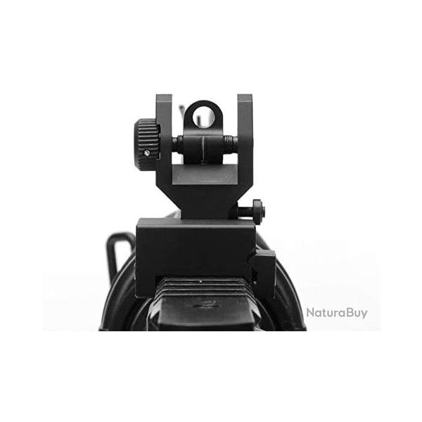 Flip up Avant arrire Ensemble de Vue en Fer Double Demi-Lune Forme BUIS viseurs pour Montage 20mm
