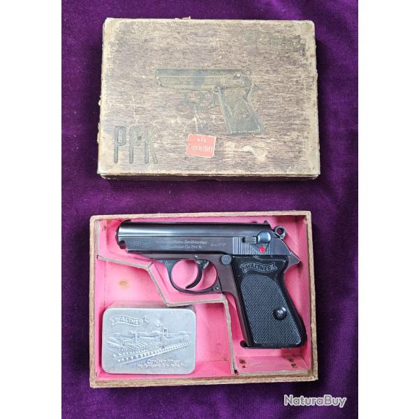 Pistolet WALTHER MOD PPK, ZELLA-MEHLIS, 1940, calibre 7,65br, boite, Catgorie B