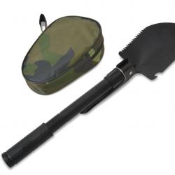 Pelle pliable noire 41x10 cm acier au carbone multifonction pratique extérieur