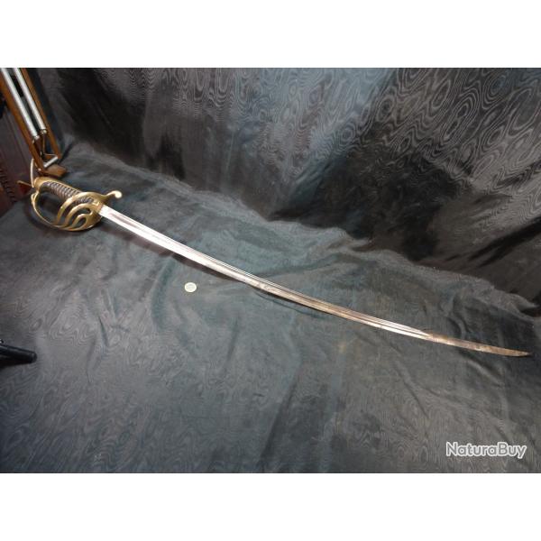 SABRE CAVALERIE FRANCAISE OFFICIER MODELE 1882 LAME COURBE