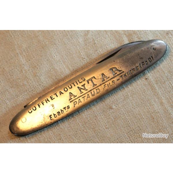 AUTOMOBILIA - rare canif ANTAR MICHELIN cric et coffret  outils ANTAR Patard Thiers ref CAB25CNR009